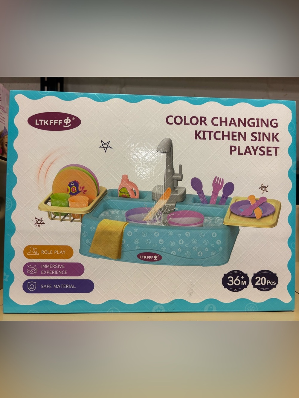 Color-Changing Blue Kitchen Sink Playset